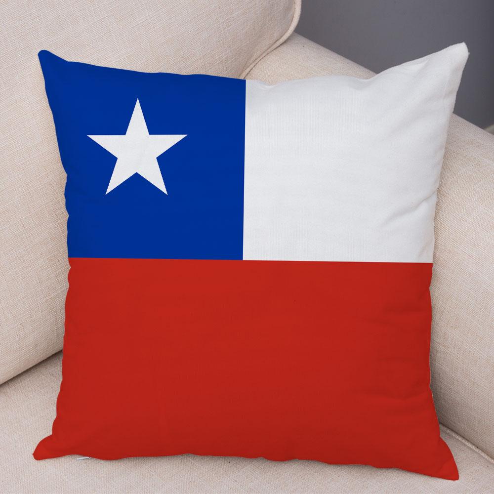 Style National Flag Cushion Cover for Sofa Home Car Decor Geometric Print Pillowcase Super Soft Plush Pillow Case Xcm