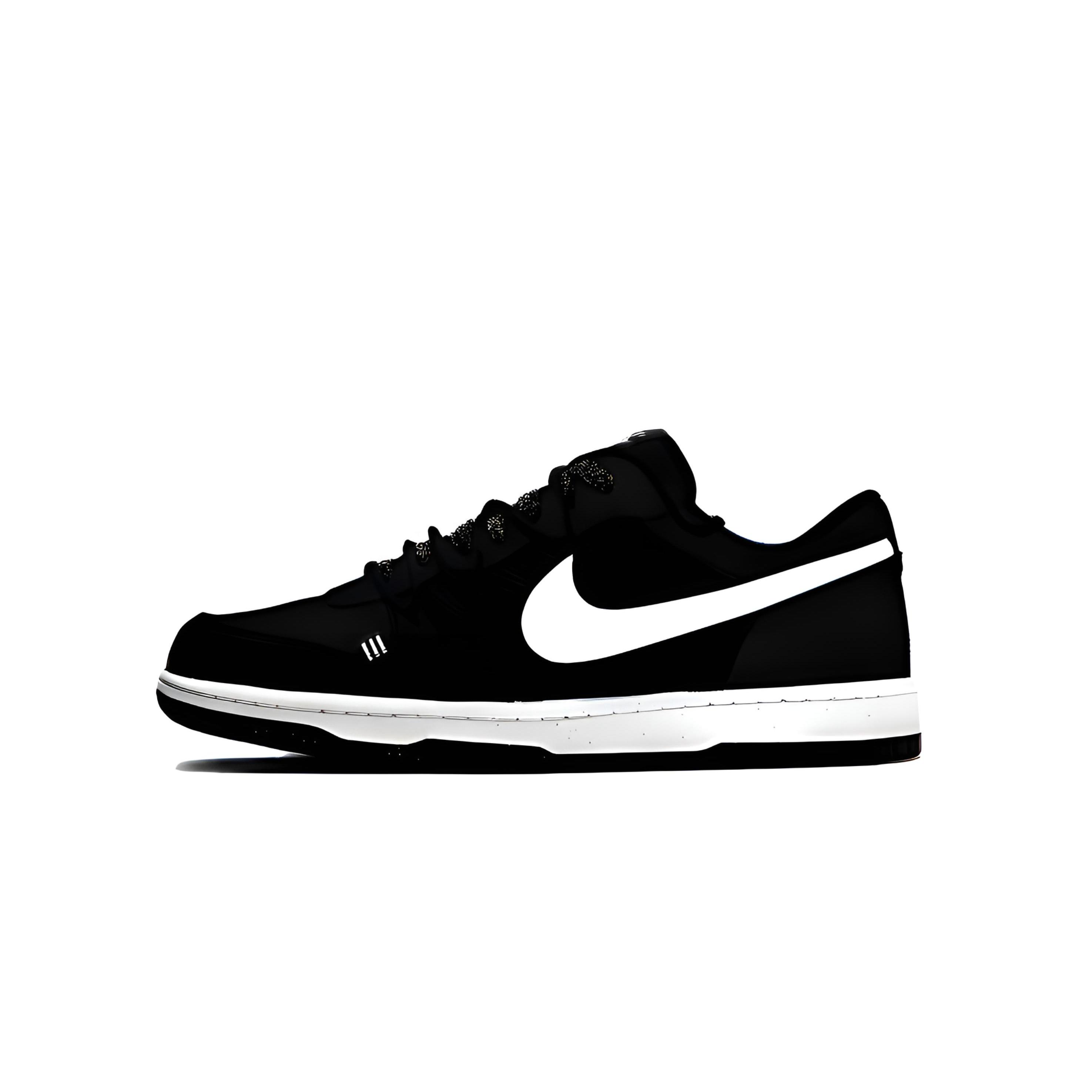 Nike Big Black Hole Dark Shadow Low top Skateboard Shoes Men s Black White 355152-016(Team1274-) 42