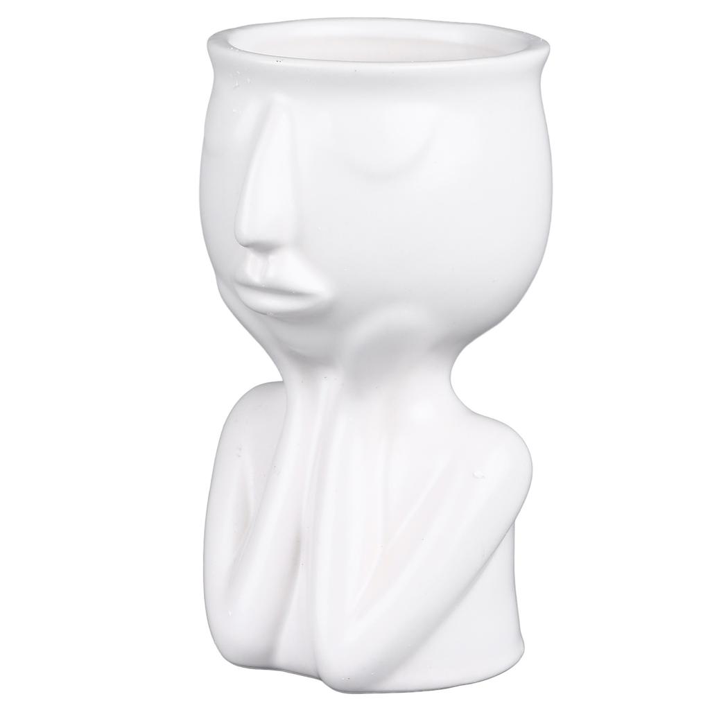 Ceramic Face Planter Pot Nordic   Modern Innovative Face   Planter Pot for   Hotel Desktop Ornaments