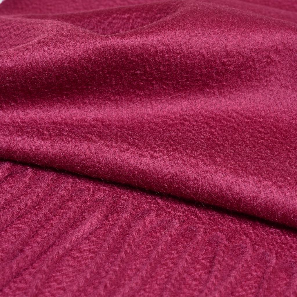 TAVARAT Cashmere Made in from Blanket Town Cashmere Men's Scarf, 100% Cashmere, Japan, Brushed, (Wine Red)