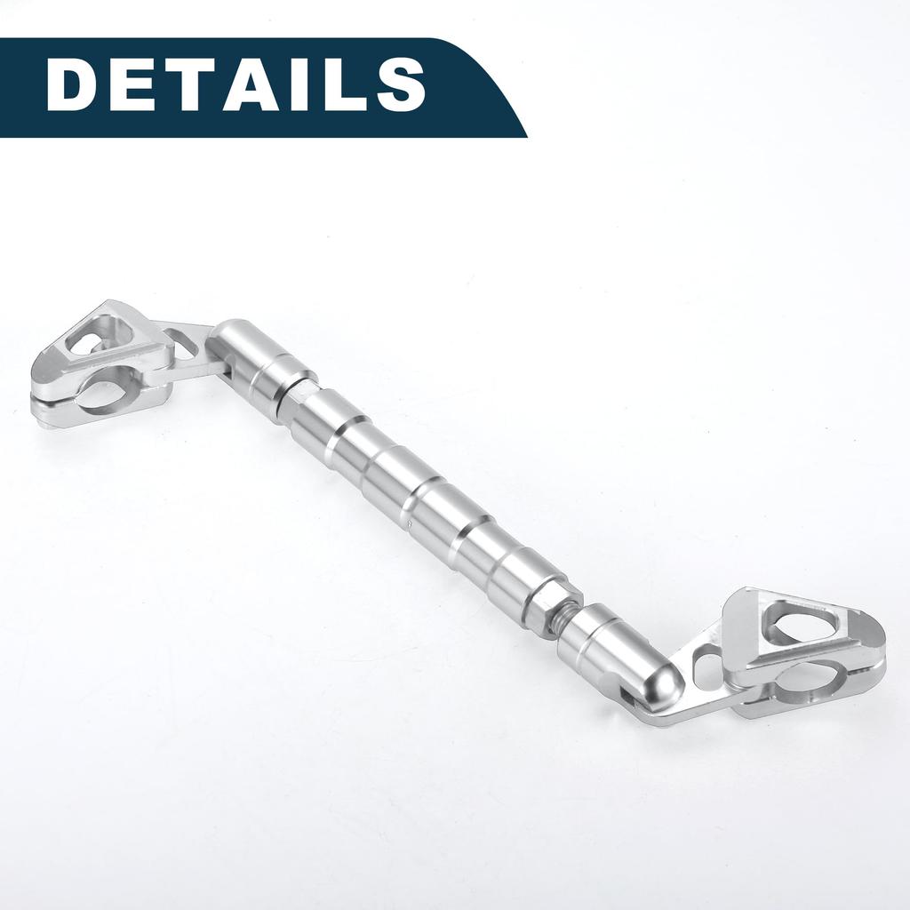 TUCKBOLD Motorcycle Handlebar Balance Silver with Brace, Crossbar, Tone, Wrench, Adjustable, 33-37.5cm