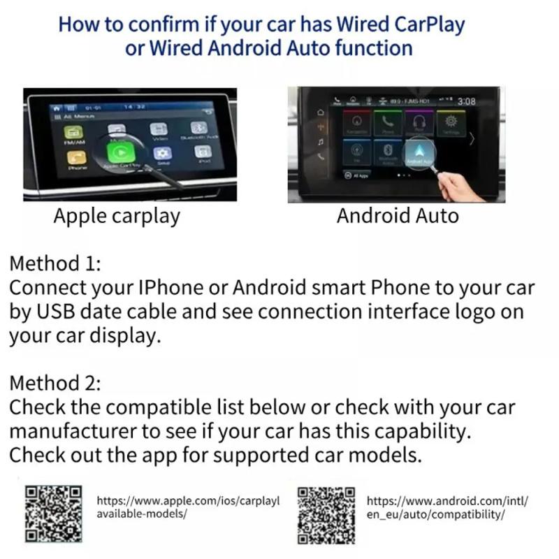 Adattatore Bluetooth MiNi Wireless 4-in-1 per Auto Carplay Spina USB Plug & Play Airplay Mirror Link WiFi Android Auto per iPhone Android Per il 98% di Auto OEM con Carplay e AA Cablati