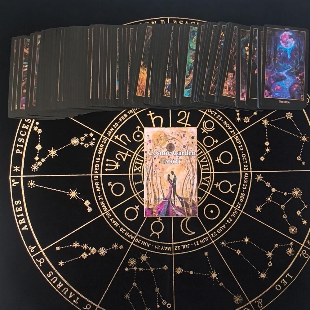 10.3*6cm Cosmic Garden Tarot Deck 78 Unique Tarot Cards