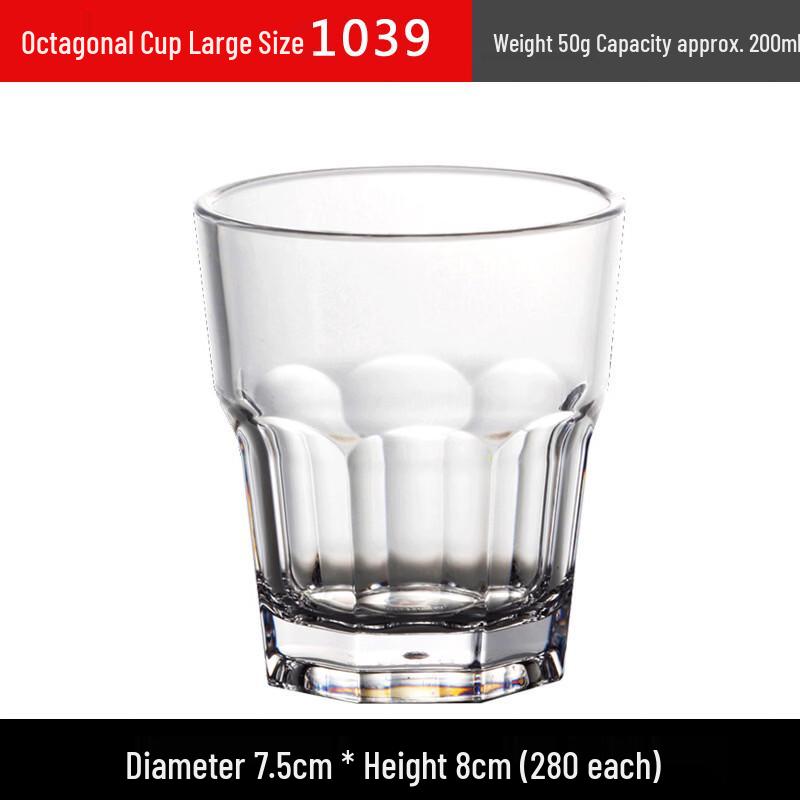 Octagonal PC Drinking Glasses