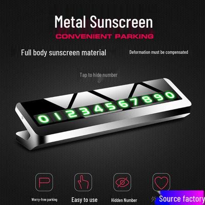Luminous Temporary Car Parking Phone Number Sign