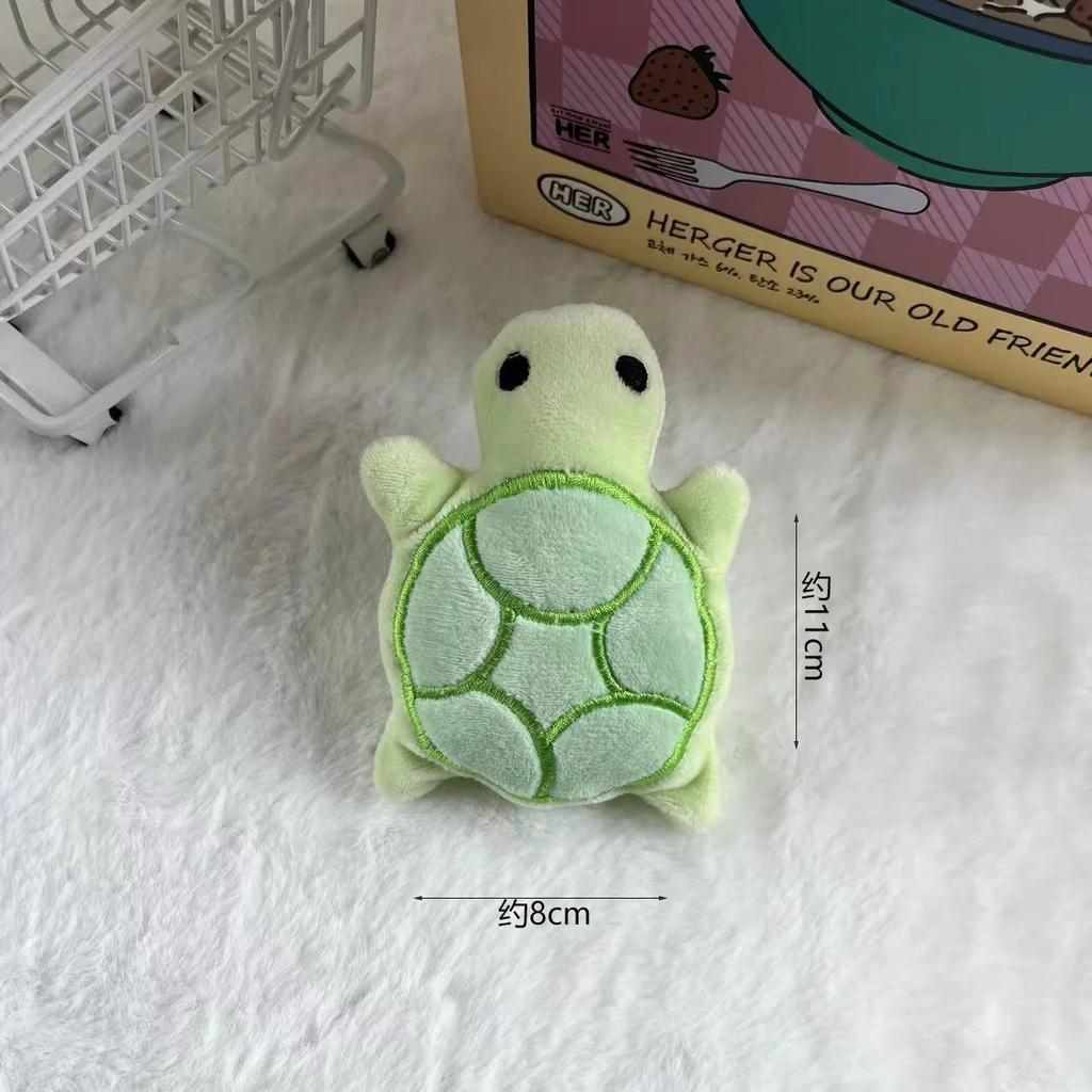 Mini Turtle Plush Dog Toy Chewable Soft Rubber Interactive Cute Durable Teeth Grinding Play Fun for Dogs