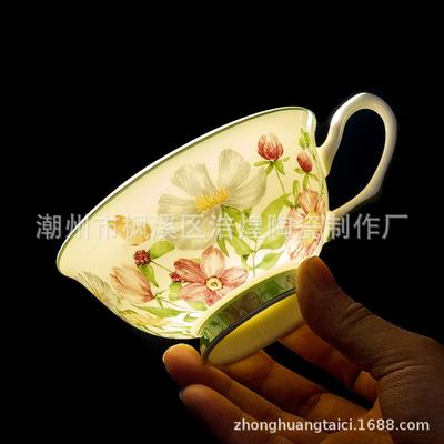 Leichter Luxus Bone China Teetasse Britischer Nachmittagstee Teeservice Kaffeetasse Einfache Luxus Tasse Untertasse Keramik Exquisit