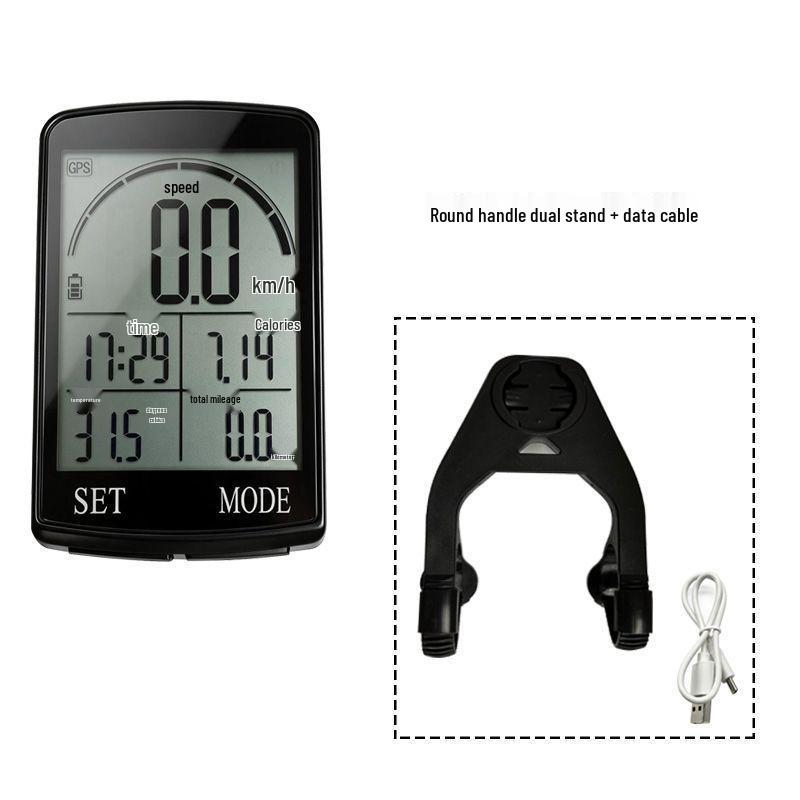 Large Screen Waterproof GPS Wireless Cycling Computer with Backlight and Odometer