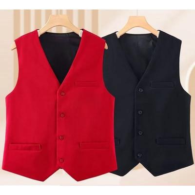V-neck Sleeveless Vest Single-breasted Women  Elegant Clothes for Formal Business Style Retro Office Women