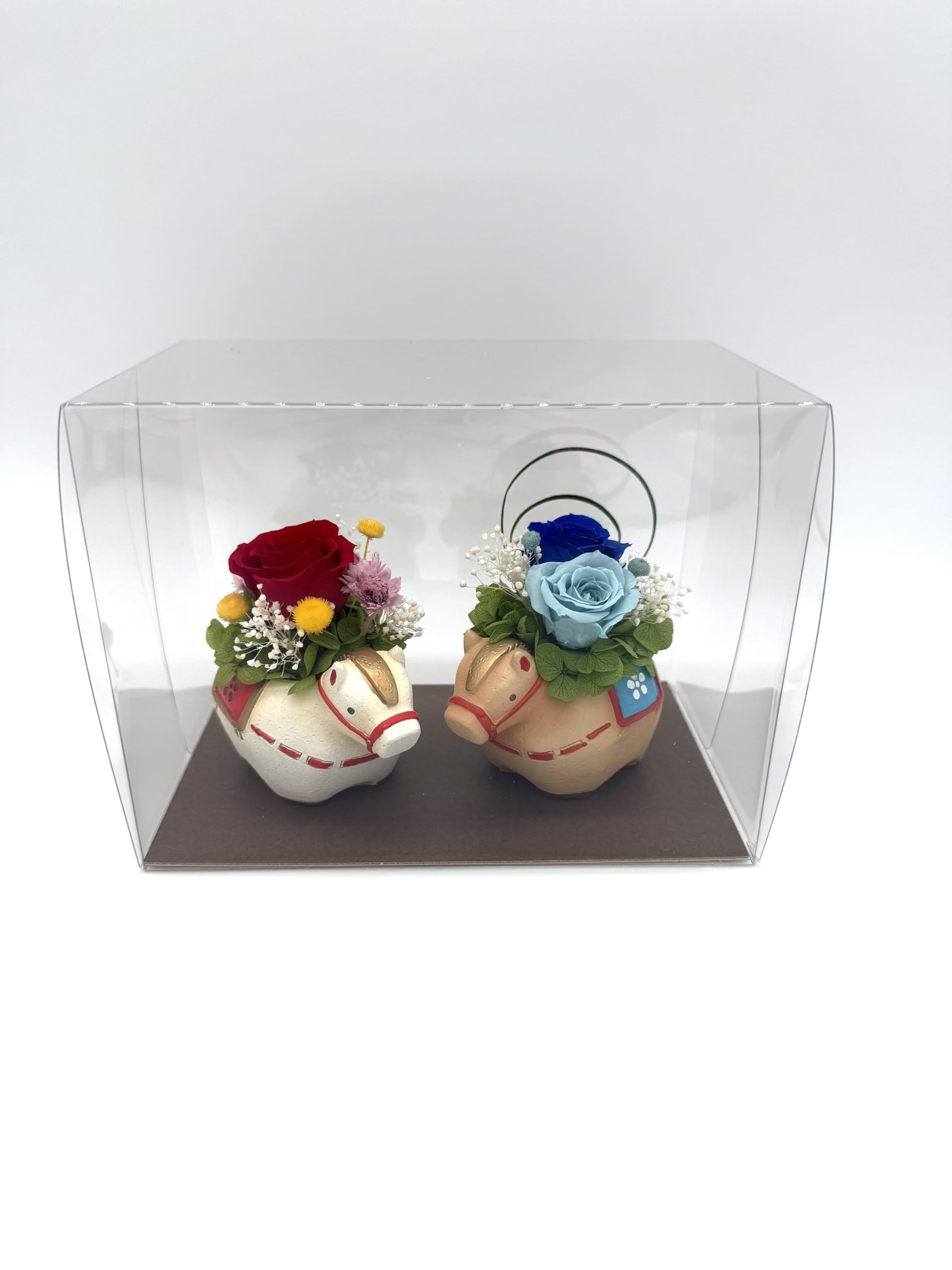 

Flower Crown Seina Preserved Flowers - Year of the Horse (2026) - Lucky Color - New Year s Gift, Auspicious Item, Entrance Flower Arrangement, Ornamen