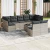 VidaXL Garden Lounge Set with Cushions 10 Pcs, Sofas with Adjustable Feet, Outdoor Furniture Set Patio Terrace, 3250001