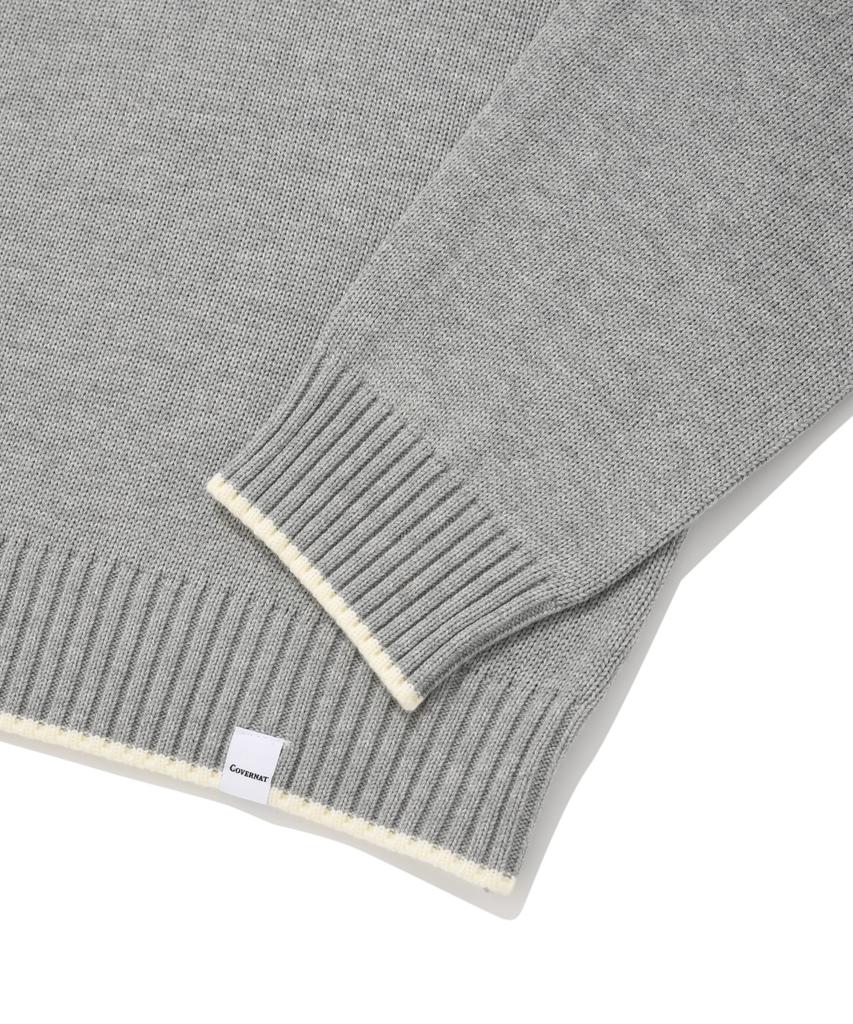 COVERNAT C Logo Crewneck Knit Melange Gray