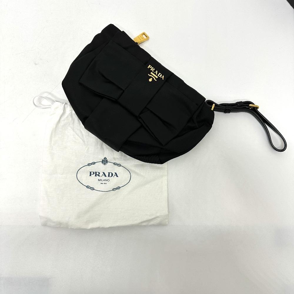 PRADA 1N1422 Logo ribbon with Strap Small items Multi-purpose Accessory pouch