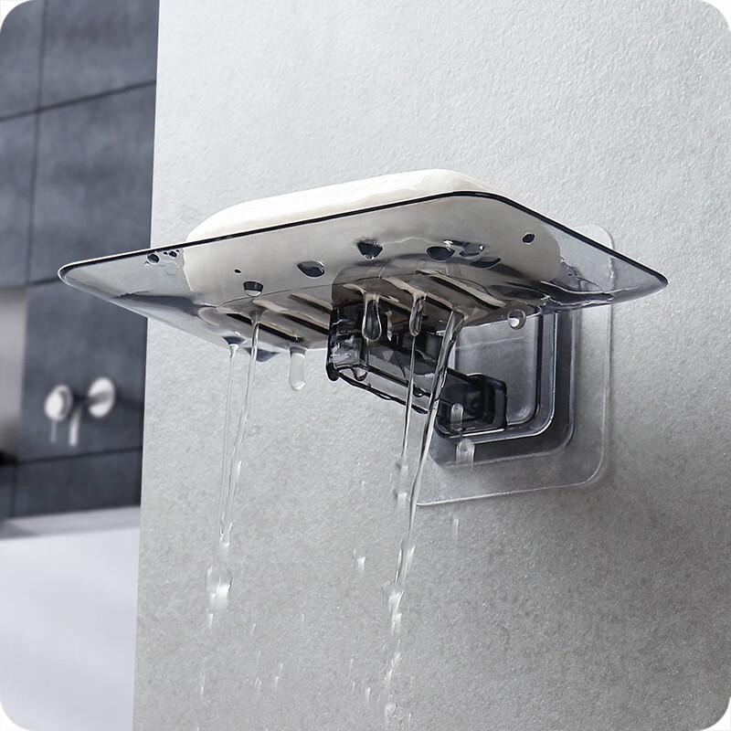 LISM Crystal Wall-Mounted Draining Soap Holder (3-Pack)