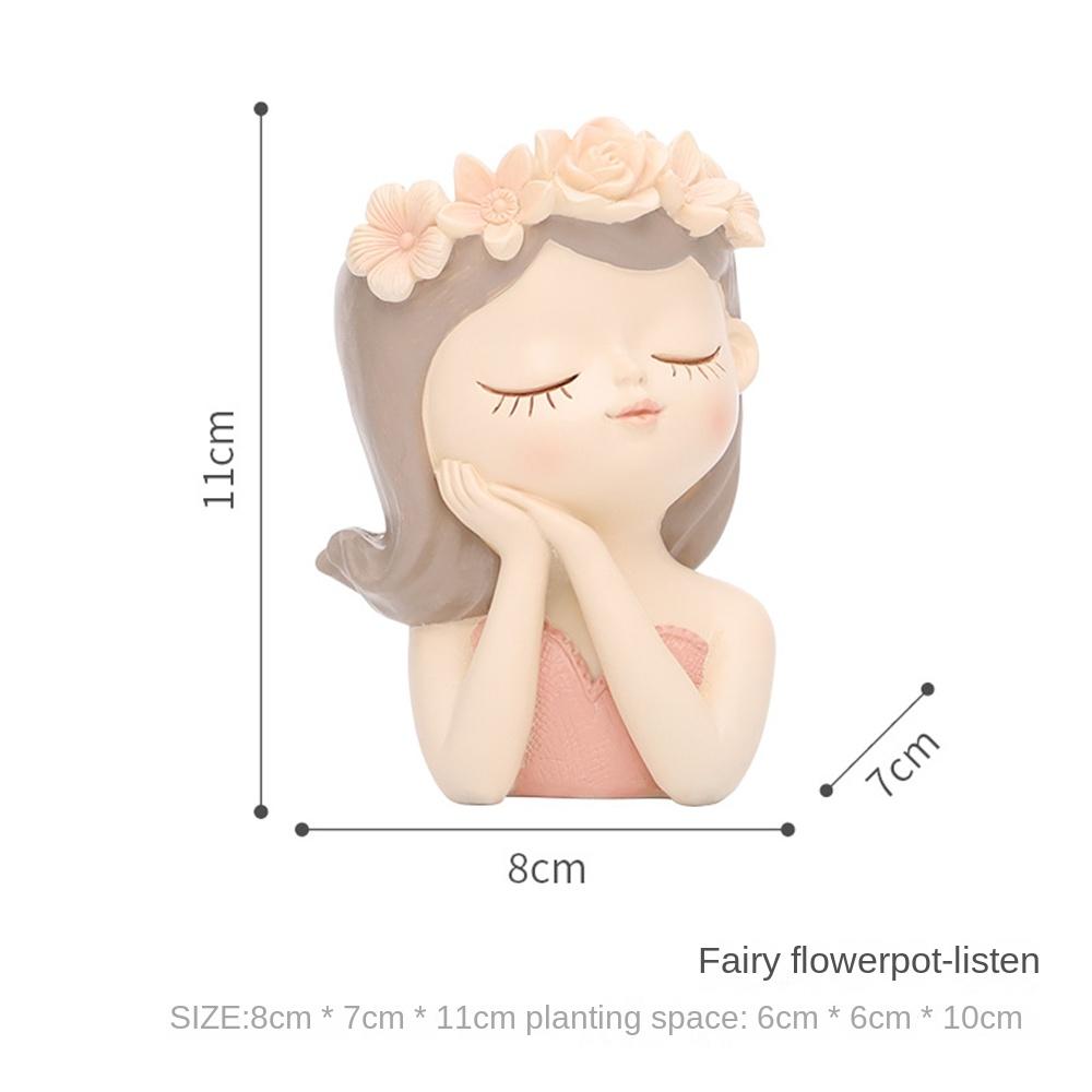 plants accessories Flower Pot Bonsai accessories Female Head Human Cute Portrait Fleshy Succulent Planter garden decoration Pots