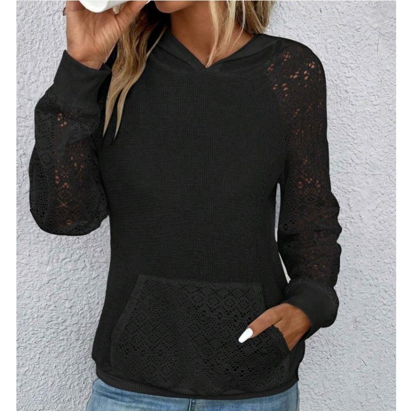 JKASHDK Modă Femei Casual Primăvară Toamnă Culoare Solidă Imprimeu Mânecă Lungă Hanorace & Cămăși