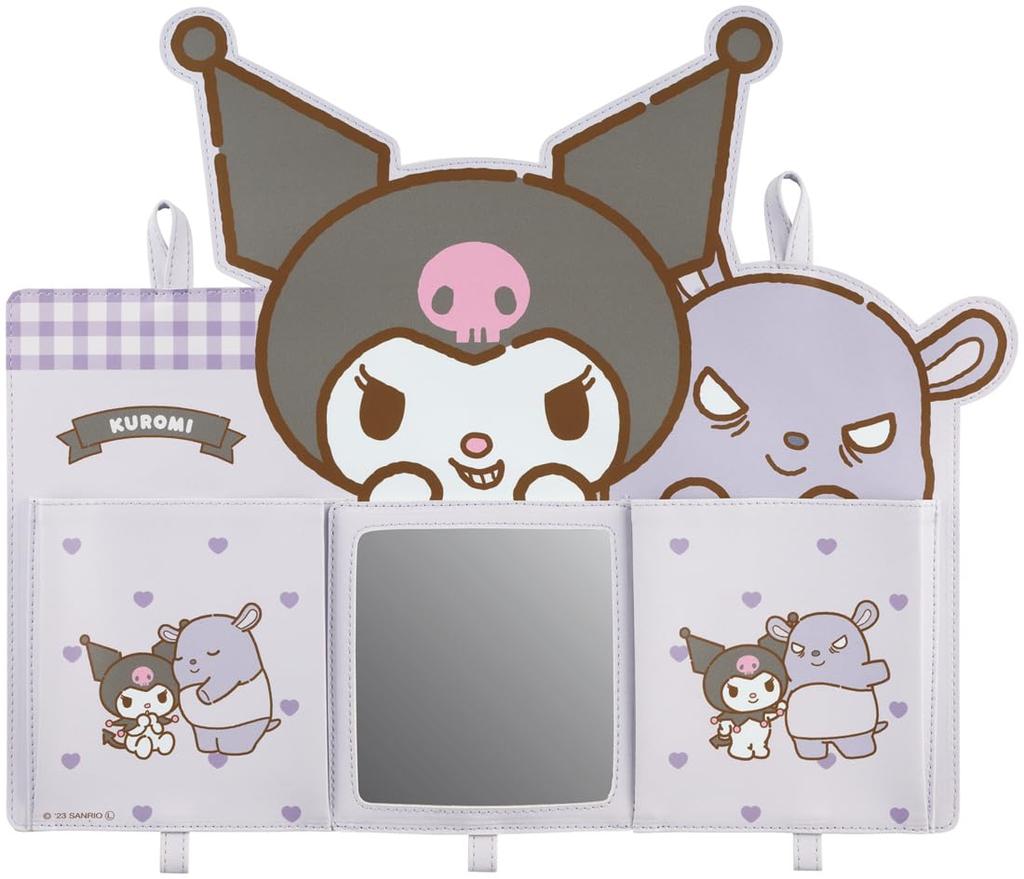 Skater Mini Pocket Mirror for Getting Ready in the and with Sanrio and Kuromi Perfect for Girls and Morning, Grooming, More, Wall-Mounted, Design,