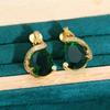 Micro Inlaid Jewelry Anti Allergic Zircon Necklace Earring Ring Gold Jewelry Set
