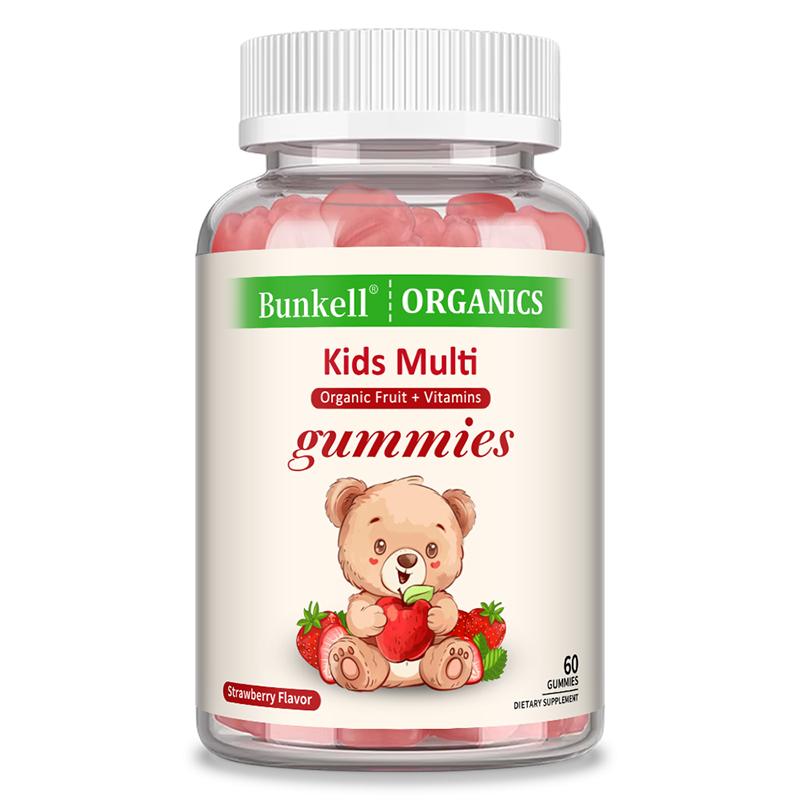 Kids Multi Organic Fruit+Vitamins Supplement, 60 Gummies Per Bottle 60 Gummies