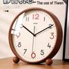 2026 Simple Retro Solid Wood Mantel Clock - High-End Tabletop Ornament for Living Room