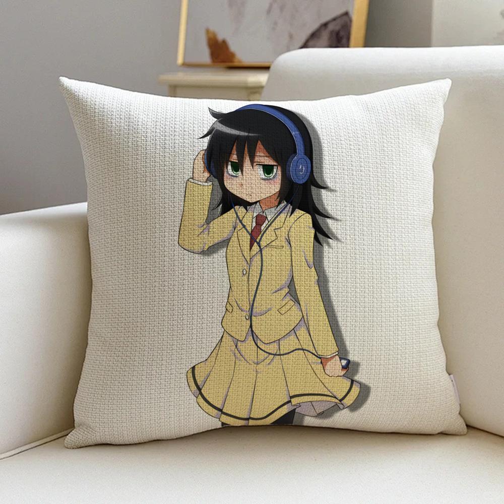 A-Watamote Cushion Cover Natural Linen Pillowcase Set, All-In-One Decor For Sofa, Bedroom & Chair