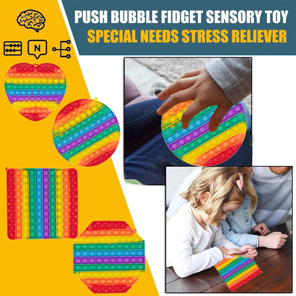 1 STK Push Bubble Sensorisk leketøy Spesielle behov Stress Reliever