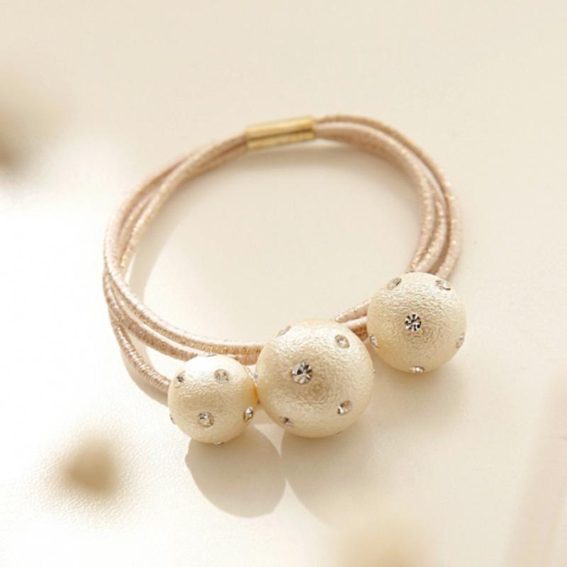 

J.Lauren Крем-жемчуг Кубический шар Резинка для волос H0868 single type