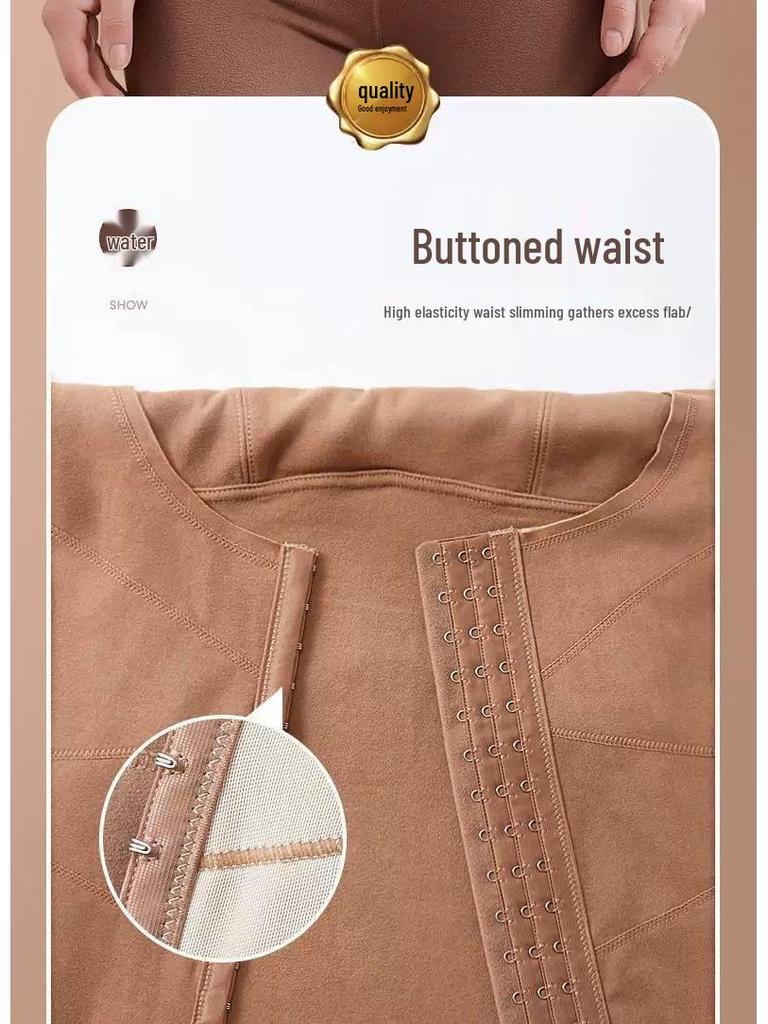 Doppellagiger Samt Taillenformer: Schlankmachende, Bauchkontrollierende & Wärmende Shapewear für Damen