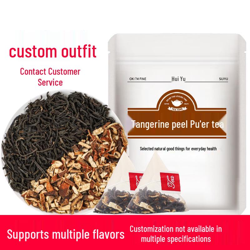 New Formula Tangerine Peel Pu-erh Tea: Raw, Ripe, and Cold Brew Triangle Bags. Perfect for Hotel and Catering Use.