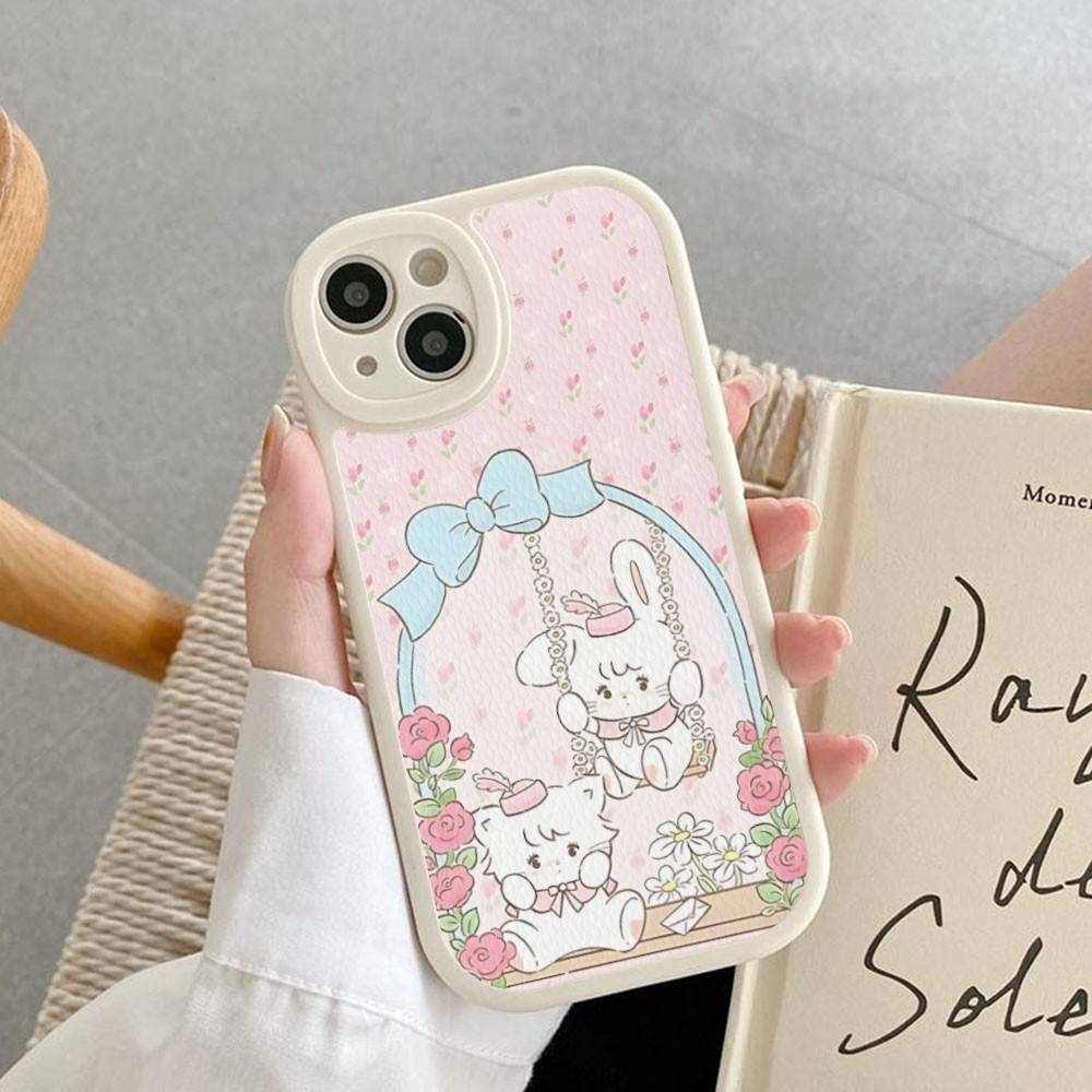

Kawaii M-mikko Cat Cute C-Characters Phone Case For IPhone 16 15 14 13 12 11 Pro Max Plus Leather Shockproof Cover iphone 11