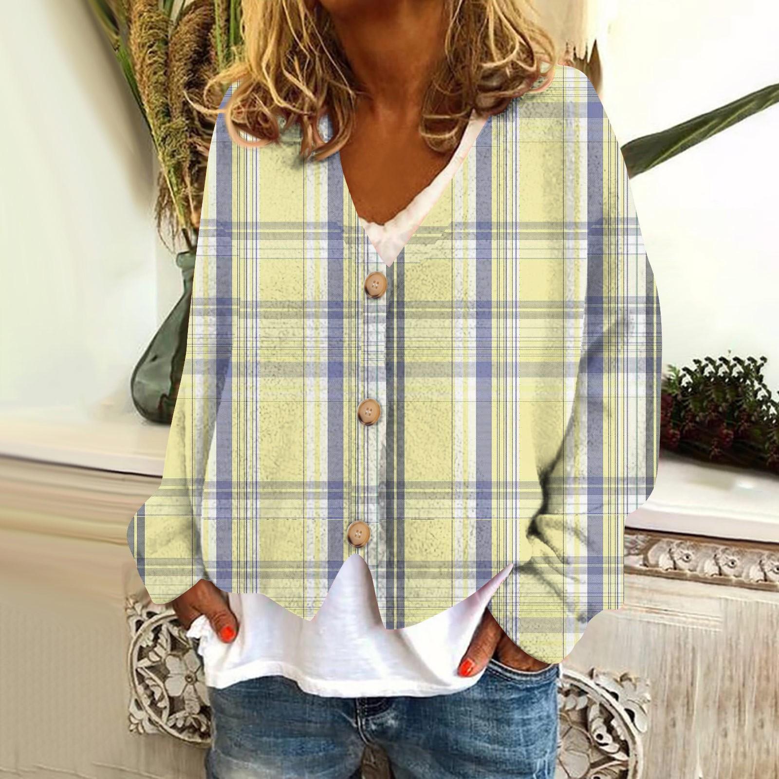 

Женская модная короткая куртка с длинным рукавом и принтом в клетку, однобортный плюшевый топ XL жёлтый