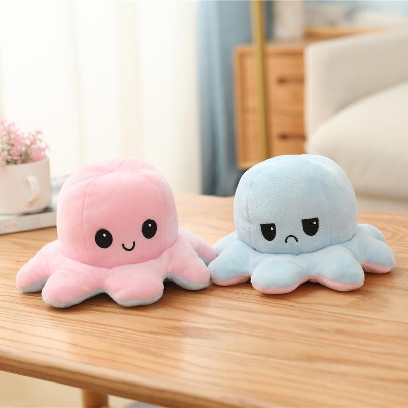 

Плюшевая игрушка осьминог-перевертыш, двухсторонний осьминожек-перевертыш, детская кукла 20cm（0.1kg）