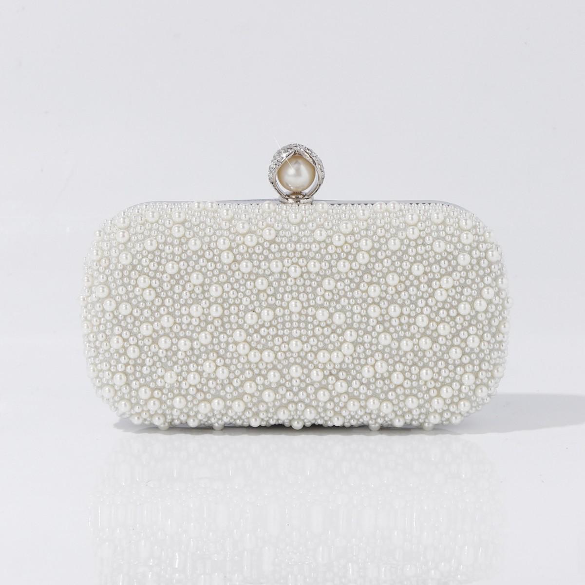

Vintage Pearl Beaded Evening Clutch for Women