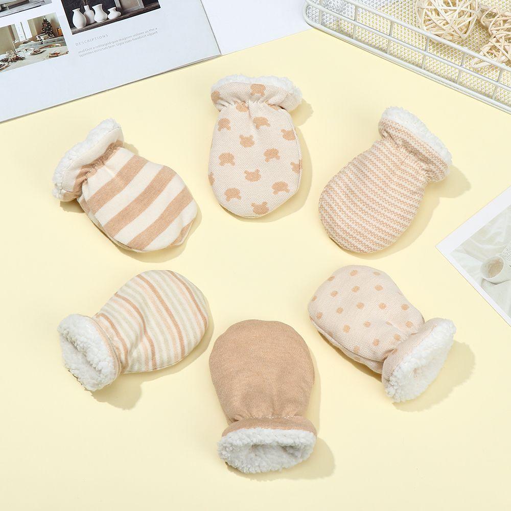 Warm Thicken Cute Baby Anti-Grab Mittens Fleece Gloves Toddler Infant Mittens Newborn Gloves