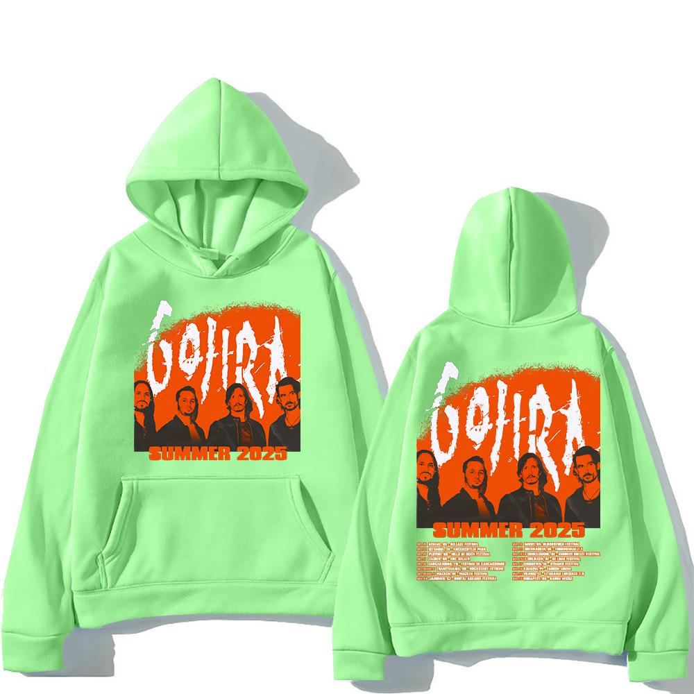 Hanorace Trupa Metal Gojira Turneul Gojira Vara 2025 Nou Sweatshirt Bărbați Femei Vintage Gotic Supradimensionat Pulover cu Glugă Streetwear