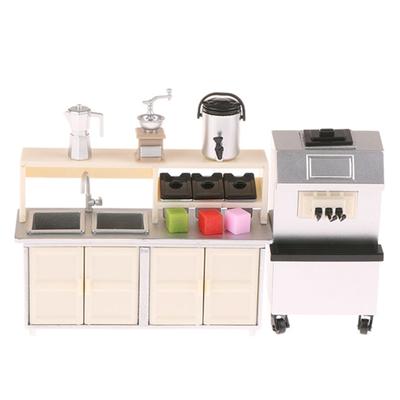 5 Pièces Kits de Figurines Modèles de Café Miniature Avec Accessoires de Dépanneur Miniaturisés Détaillés Pour les Passionnés de Maison de Poupée
