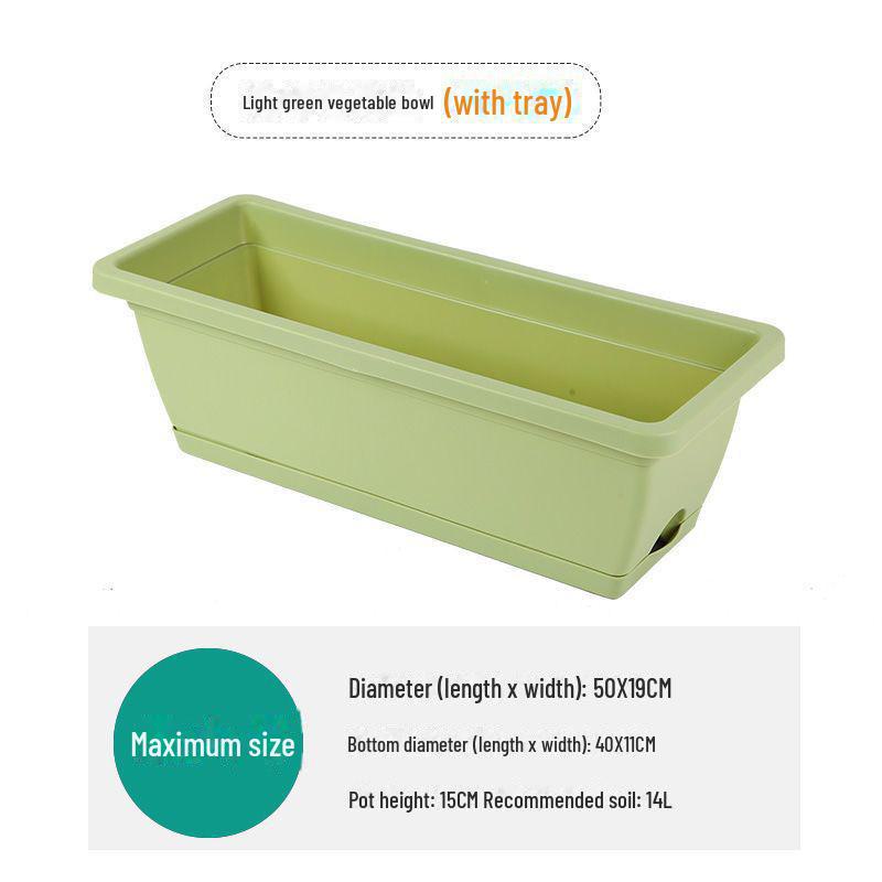 Hollen Extra Large Rectangular Vegetable and Flower Planting Pots for Balcony or Family Use