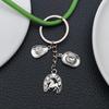 Antique Silver Horse Hoof Cowboy Hat Keychain - Creative Zinc Alloy Backpack Ornament & Gift Pendant