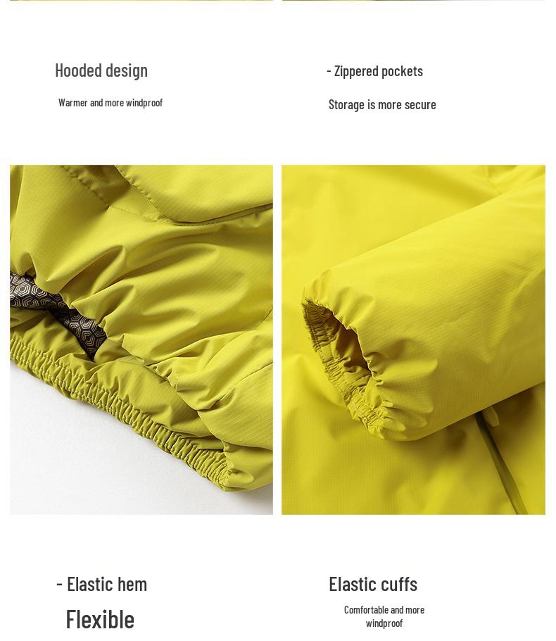 Men's Winter Solid Color Hooded Puffer Jacket - American Trendy Brand: New Arrival, Warm, Thick, Loose Fit