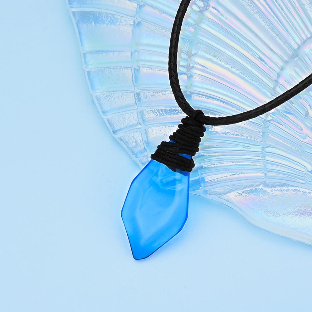 Niebieski Kryształowy Wisiorek Naszyjnik H2o Motyw Oceanu Biżuteria Akcesoria dla Kobiet Dziewcząt Prezent