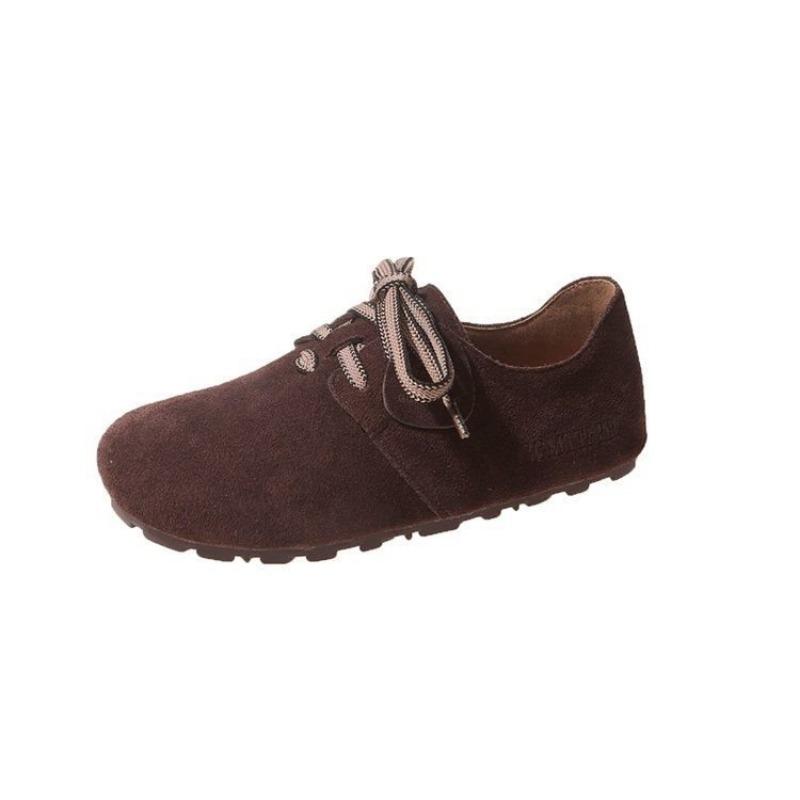 Women's Shoes 41-43 Wide Fat Feet Toast Shoes Autumn New Puff Shoes Retro All-inclusive Soft-soled Single Shoes