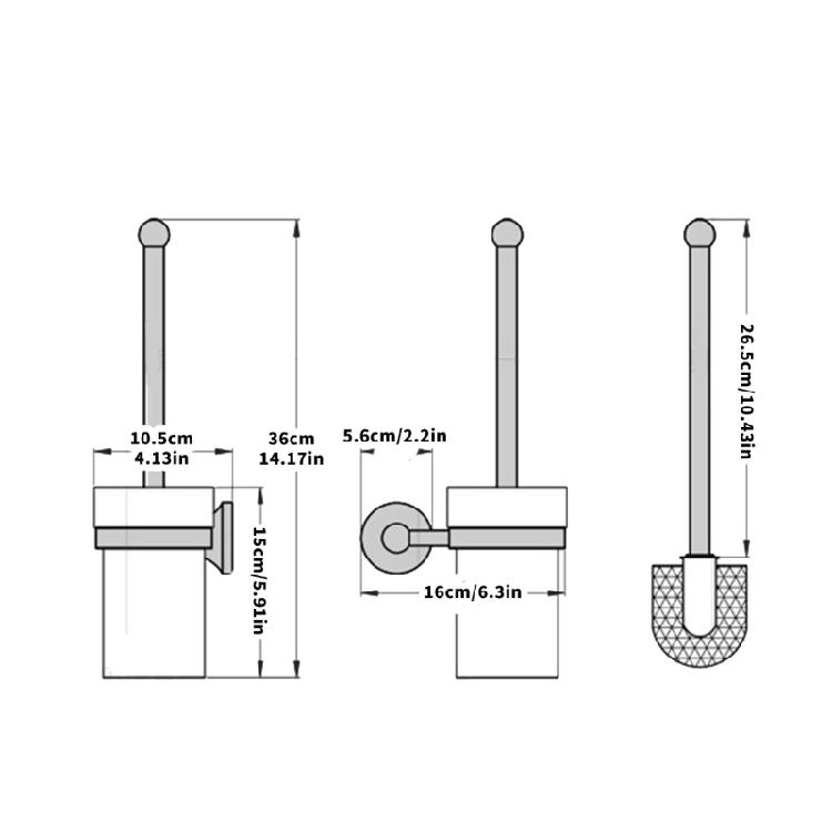 Elegant Wall Mounted Toilet Brush Holders Vintage Bathroom Decors Strong Proof Toilets Brushes Organizers for Home