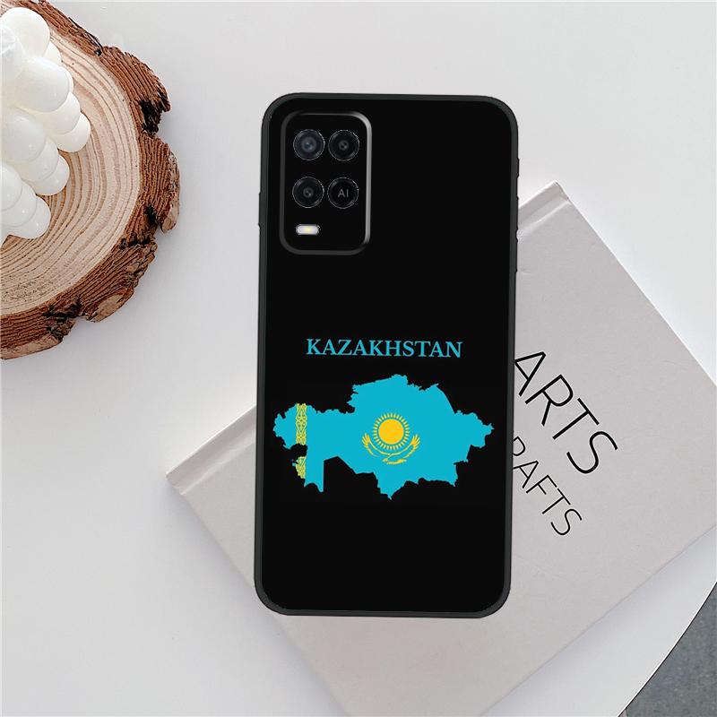 Kazakhstan Flag Art Case For Oppo A18 A38 A58 A78 A98 A79 A40 A60 A80 A16 A76 A96 A15 A74 A94 A54 A77 A17 Cover