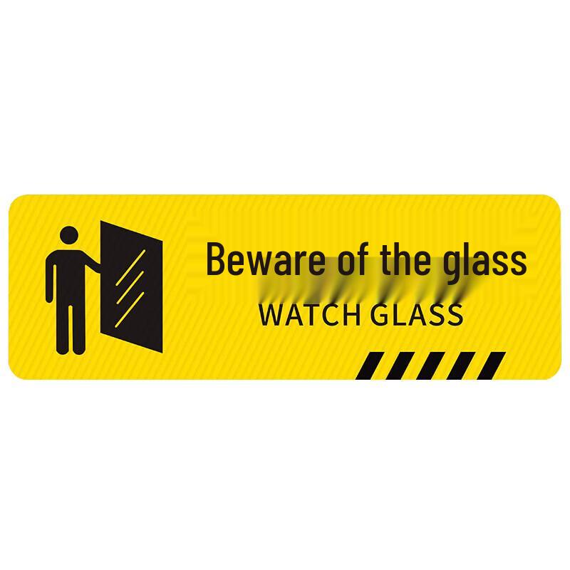 Jingu Lao HM-121 Caution Glass Twill Adhesive Sticker