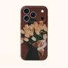 Moody Tulip Bouquet Silhouette Art Graphic Film Aesthetic Protective Shockproof Bumper Phone Case Cover For iPhone 13 14 15 16 17 Pro Max Plus