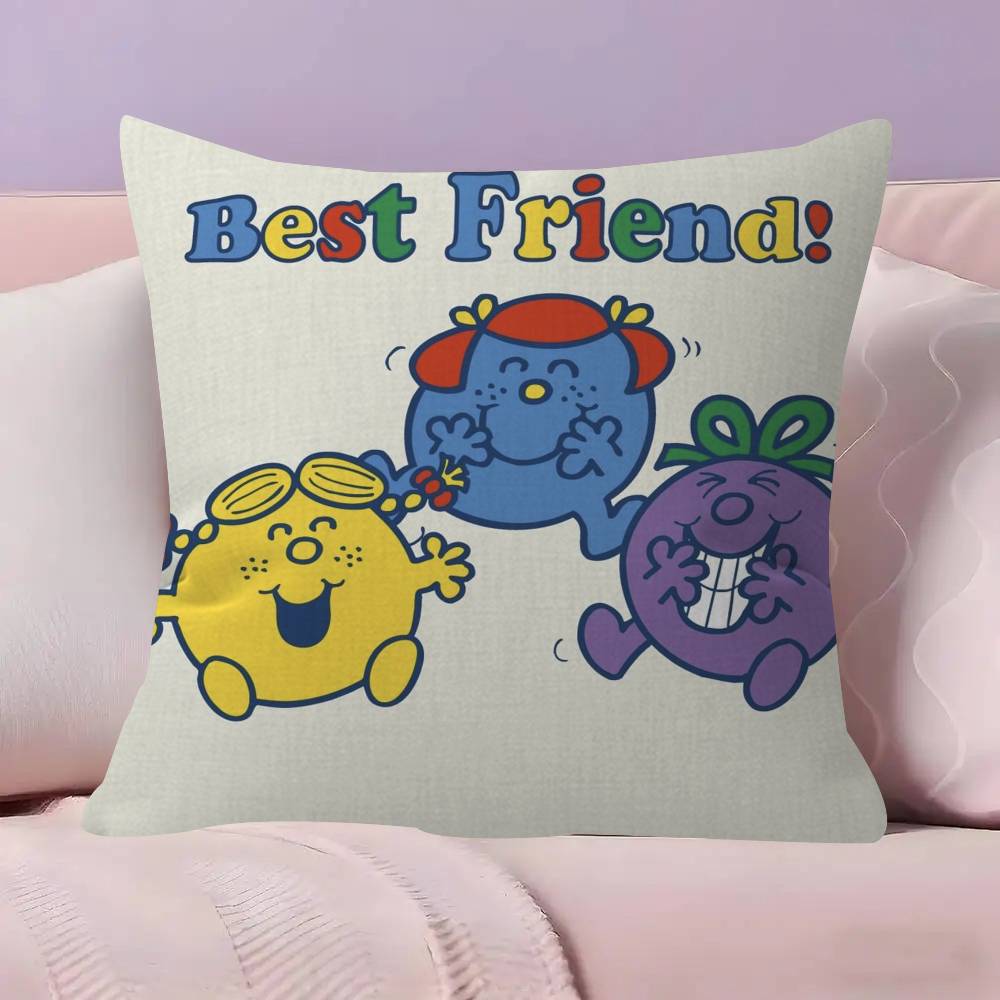MrMen And LLittle MMiss Cushion  Cushion Cover Pillowcase Upholstery Sofa Throw Pillow Home Decor Pillowcas