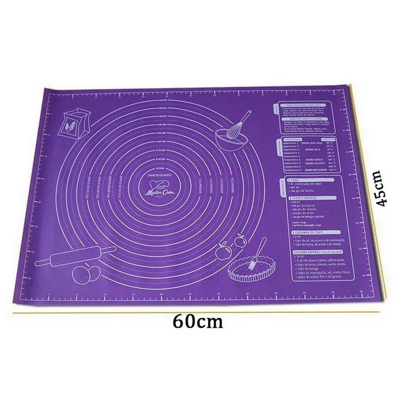 45x60cm Extra Large Baking Mat Non-Stick Silicone Pad Sheet Dough Rolling Pad Macaron Pizza Dough Maker Holder Baking Accessorie