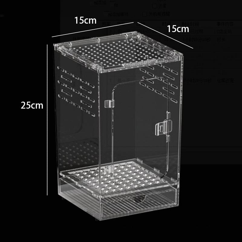 

Reptile Terrariums Lizard Gecko Terrarium Front Opening Reptile Breeding Cage Mini Transparent Landscaping Acrylic Arboreal Box