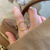 Nordic Design Gold Plated Hollow Circle Stackable Ring - Simple and Stylish Mix & Match Jewelry Trend