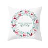 White Christmas Pillow Case Cute Santa Claus Elk   Cover Winter Snowflake Decorative Cases